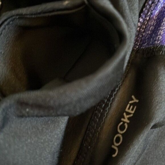 Jockey Athletic Legging. Black Purple size Large Poly Spandex - Picture 12 of 13